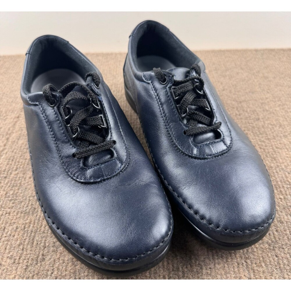 SAS Traveler Athletic Lace Up Walking Shoes Women's 7.5 W Navy Made In USA